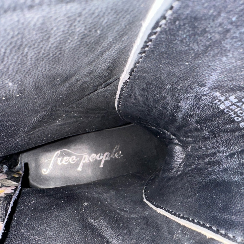 Free People Santa Fe Black Floral Combat Boots - Picture 8 of 9